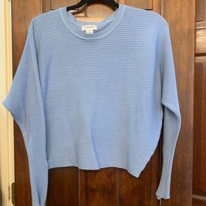 Blue sweater brand new zippers on sleeves